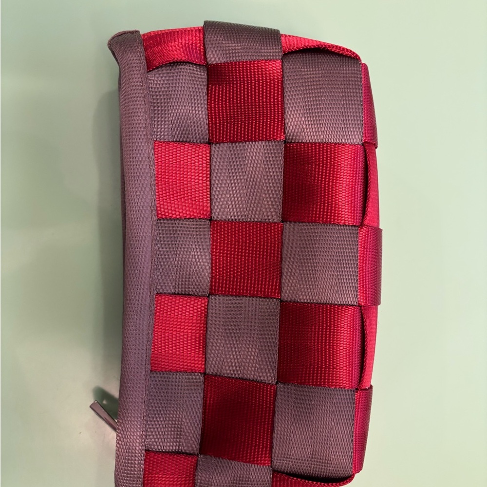 Harveys Red and brown triangle makeup bag - Picture 3 of 4
